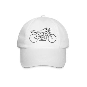 Moto Classique Bike Contours Minimaliste - Casquette classique - blanc/blanc - Devant