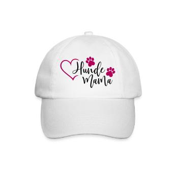 Hund Hunde Mama - Baseballkappe - Weiß/Weiß - Vorne