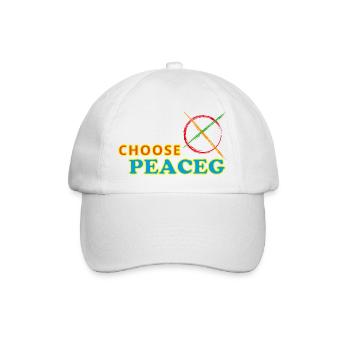 Choose peace - Wähle den Frieden - Baseball Cap - white/white - Front