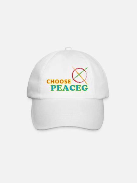 Choose peace - Wähle den Frieden - Baseball Cap - white/white