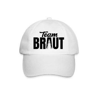 Team Braut JGA Outfit Junggesellenabschied Party - Baseballkappe - Weiß/Weiß - Vorne