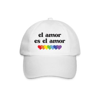 LGBT Pride Month - El Amor es el Amor - Baseball Cap - white/white - Front