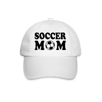 Soccer mom - Baseballkappe - Weiß/Weiß - Vorne