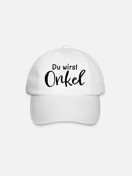 Du wirst Onkel - Baseballkappe - Weiß/Weiß