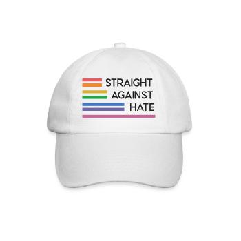 LGBT Pride Month - Straight Against Hate - Baseball Cap - white/white - Front