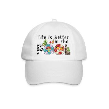 summer lake nature flora art pool sea beach love - Baseball Cap - white/white - Front