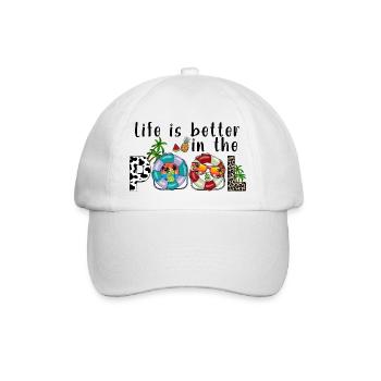 summer lake nature flora art pool sea beach love - Baseball Cap - white/white - Front