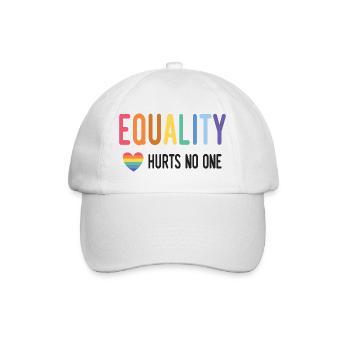 LGBT Pride Month - Equality Hurts No One - Baseball Cap - white/white - Front