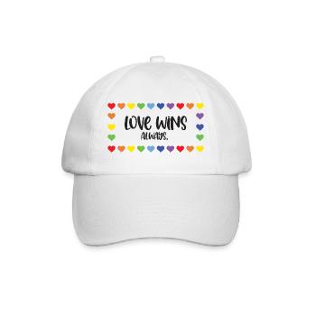 LGBT Pride Month - Love Wins. Always. - Baseball Cap - white/white - Front