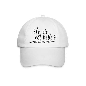La vie est belle - Casquette classique - blanc/blanc - Devant