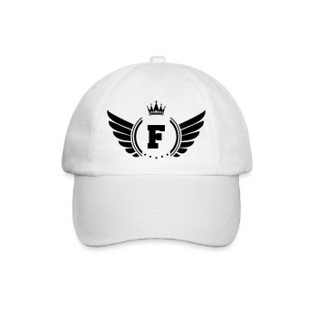 wappen F - Baseballkappe - Weiß/Weiß - Vorne