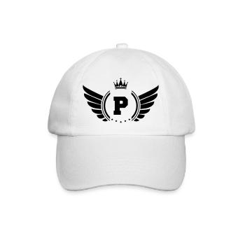 wappen P - Baseballkappe - Weiß/Weiß - Vorne