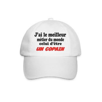 I have the best job in the world: BOYFRIEND - Baseball Cap - white/white - Front