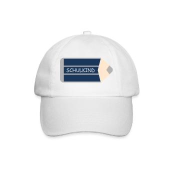 Coloured pencil dark blue grey - school child - Baseball Cap - white/white - Front