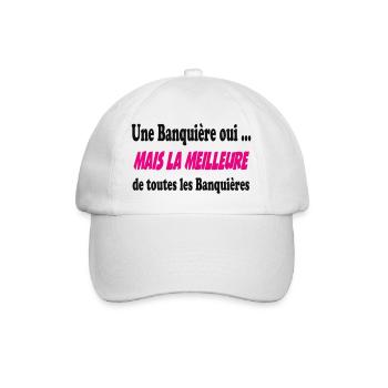 Une Banquière ..... - Casquette classique - blanc/blanc - Devant