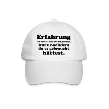 Erfahrung - Baseballkappe - Weiß/Weiß - Vorne