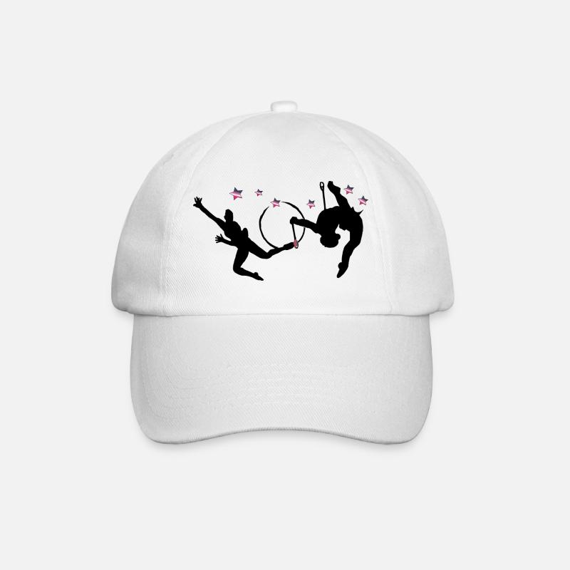 Rhythmische Sportgymnastik mit Reifen - Baseballkappe - Weiß/Weiß
