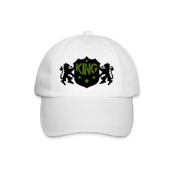 king - Baseballkappe - Weiß/Weiß - Vorne