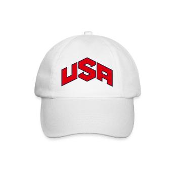 USA - Baseball Cap - white/white - Front