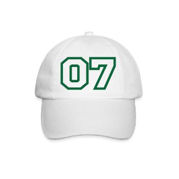 Numéro 7 sport vert - Casquette classique - blanc/blanc - Devant