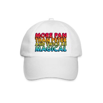 More Pan Than Peter And Twice As Magical 3 - Baseballkappe - Weiß/Weiß - Vorne