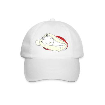 Weihnachtskatze - Baseballkappe - Weiß/Weiß - Vorne