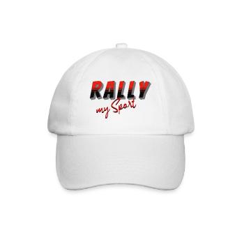 Rally my Sport black red - Baseball Cap - white/white - Front