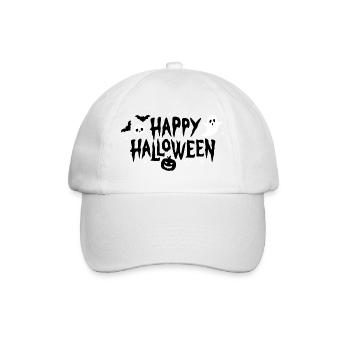 Minimalist Halloween Ghost and Skull Design - Baseball Cap - white/white - Front