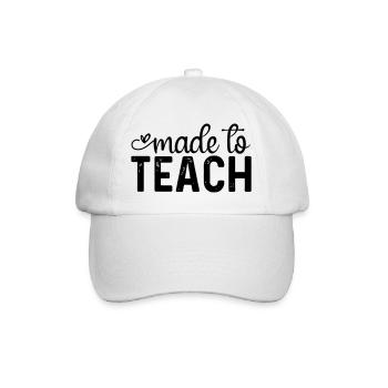 Made to Teach - Baseball Cap - white/white - Front