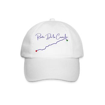 Route de la Corniche Hendaye - Socoa. Pays-Basque - Casquette classique - blanc/blanc - Devant