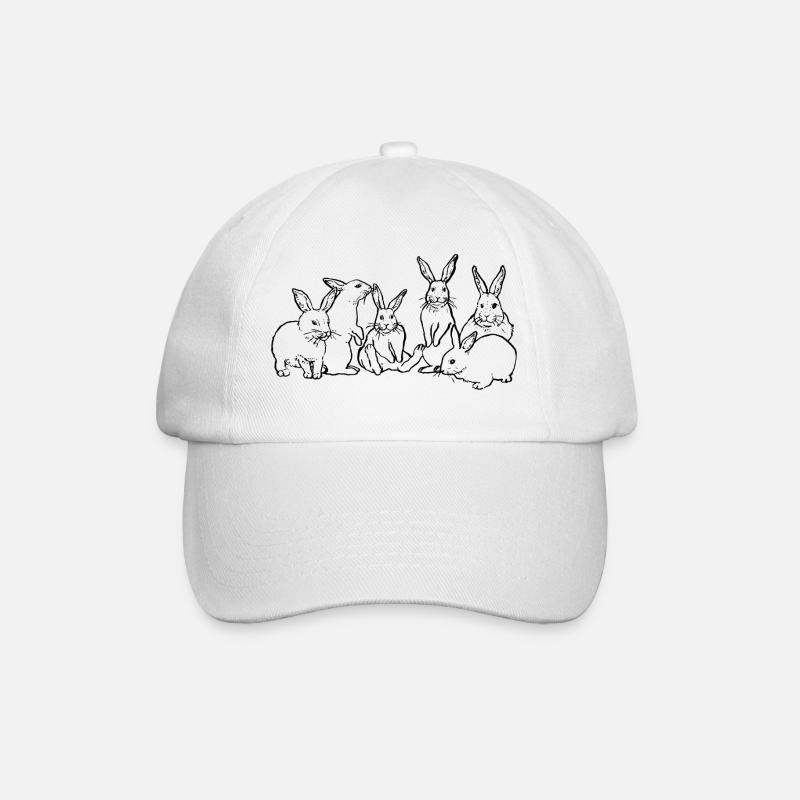BUNNY GANG - Baseballkappe - Weiß/Weiß