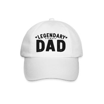 Papa légendaire - Casquette classique - blanc/blanc - Devant