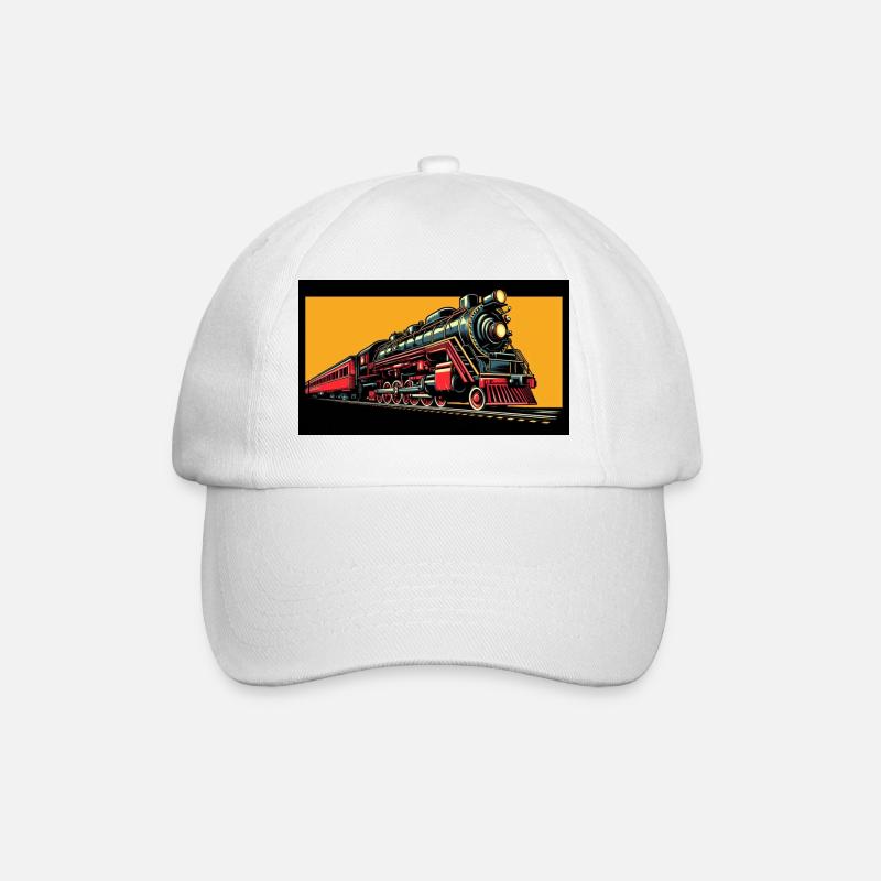 Train 1 3 - Baseball Cap - white/white