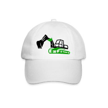 Bagger - Baseballkappe - Weiß/Weiß - Vorne