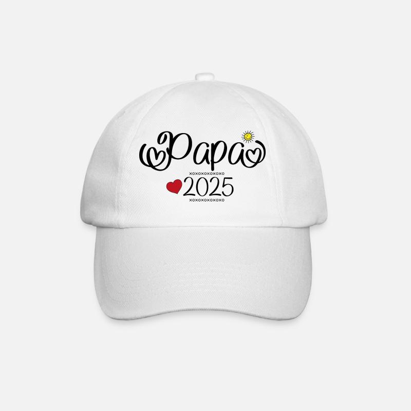 Papa 2025 - Casquette classique - blanc/blanc