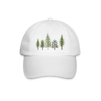 Tree Pine Trees for Winter Lovers - Gift - Baseball Cap - white/white - Front