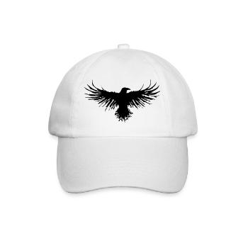 The flight of the crow - Baseball Cap - white/white - Front