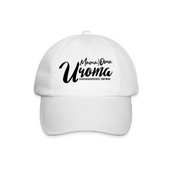 Mama Oma Uroma – Mehrgenerationen est 2024 - Baseballkappe - Weiß/Weiß - Vorne