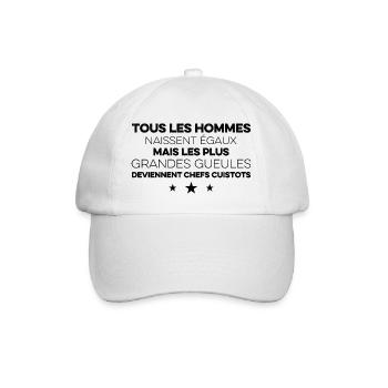 Chef cook gift brigade funny humor - Baseball Cap - white/white - Front