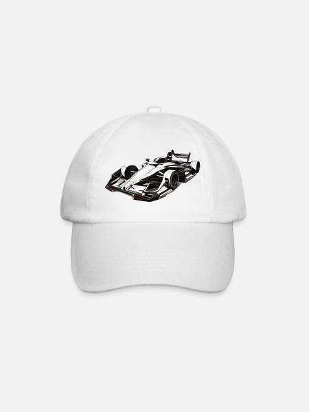Motorsport Formel Design - Baseballkappe - Weiß/Weiß