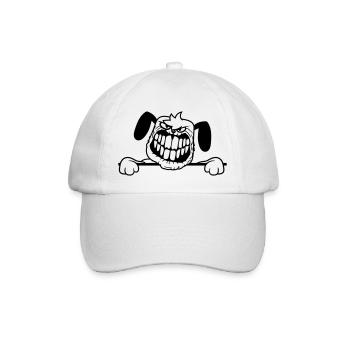 chien monstre méchant dangereux dents sourire sourire - Casquette classique - blanc/blanc - Devant
