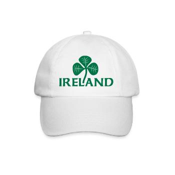 Ireland and shamrock - Baseball Cap - white/white - Front