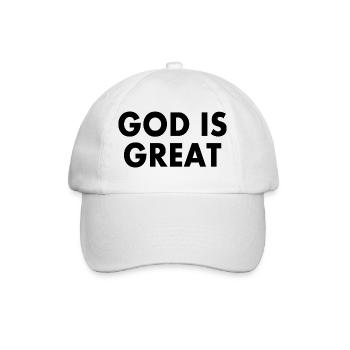 god is great - Baseballkappe - Weiß/Weiß - Vorne