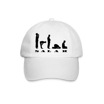 Salah Prayer Silhouette Design - Baseball Cap - white/white - Front