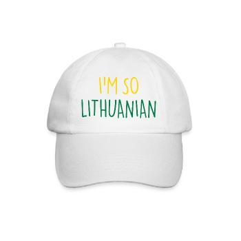 I'M SO LITHUANIAN Lietuva Lithuania - Baseball Cap - white/white - Front