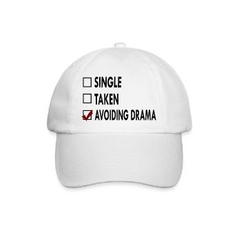 SINGLE noir blanc AVOIDING - Casquette classique - blanc/blanc - Devant