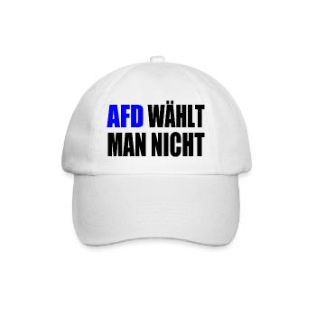 afd wählt man nicht - Baseballkappe - Weiß/Weiß - Vorne