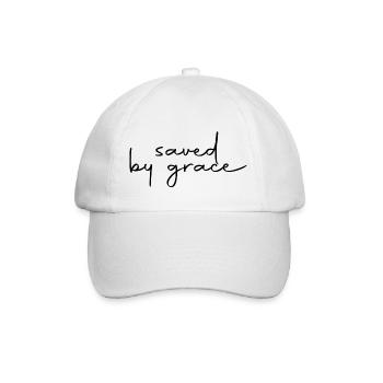 saved by grace - Baseballkappe - Weiß/Weiß - Vorne