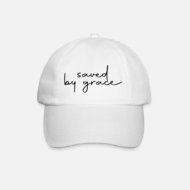 saved by grace - Baseballkappe - Weiß/Weiß