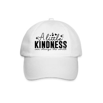 Un peu de gentillesse – Freundlichkeit - Casquette classique - blanc/blanc - Devant